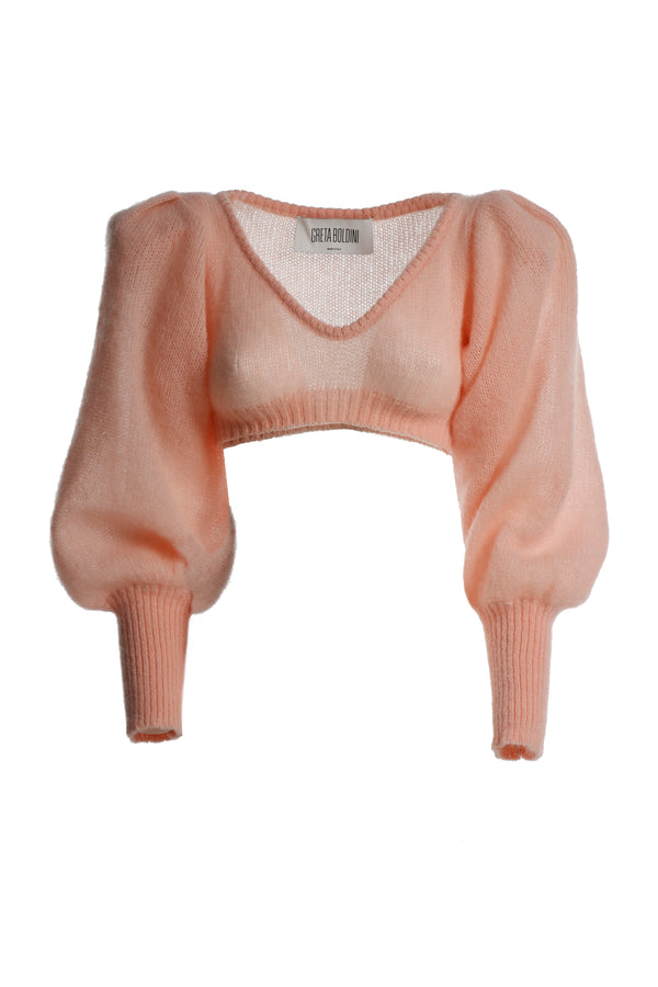 CUORICINO SOFT PINK MOHAIR TOP