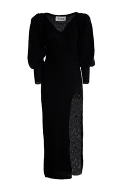 MIRANDA BLACK MOHAIR DRESS